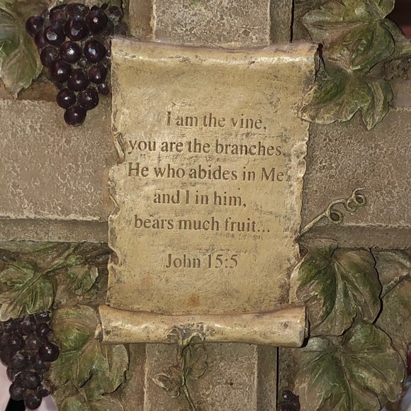 Large heavy cross JOHN 15:5 beautiful wall decor - Picture 9 of 9